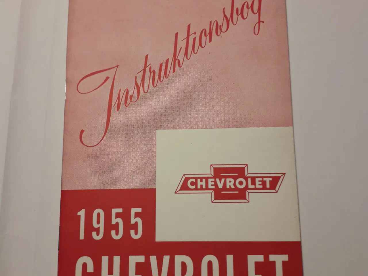 Billede 1 -  Chevrolet 1955 Original Instruktionsbog på Dansk