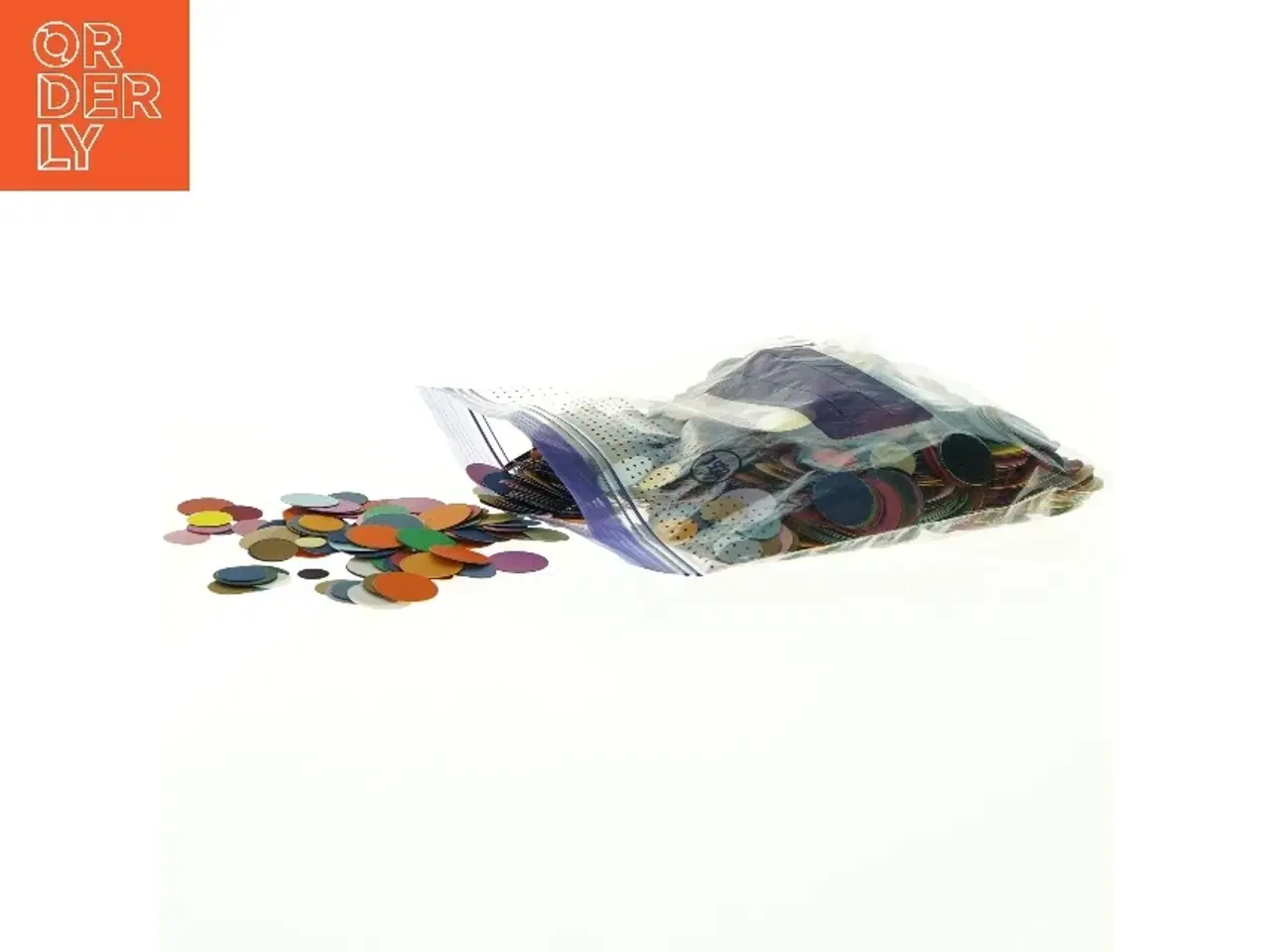 Billede 2 - Farverige konfetti cirkler (str. Varierende størrelser)