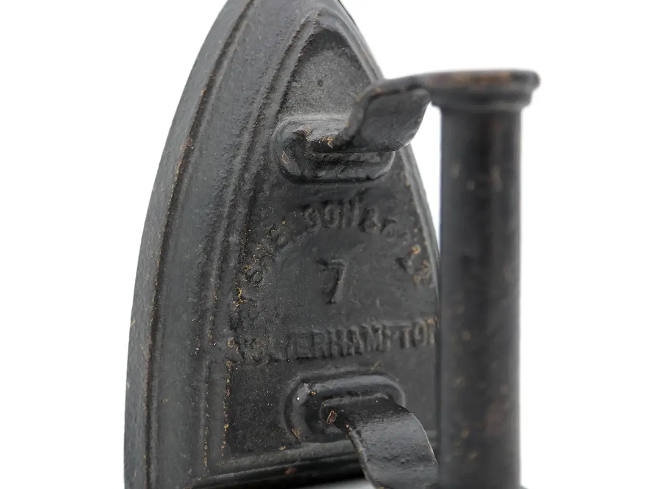Billede 3 - Tung engelsk støbejerns dørstop – strygejern No. 7
