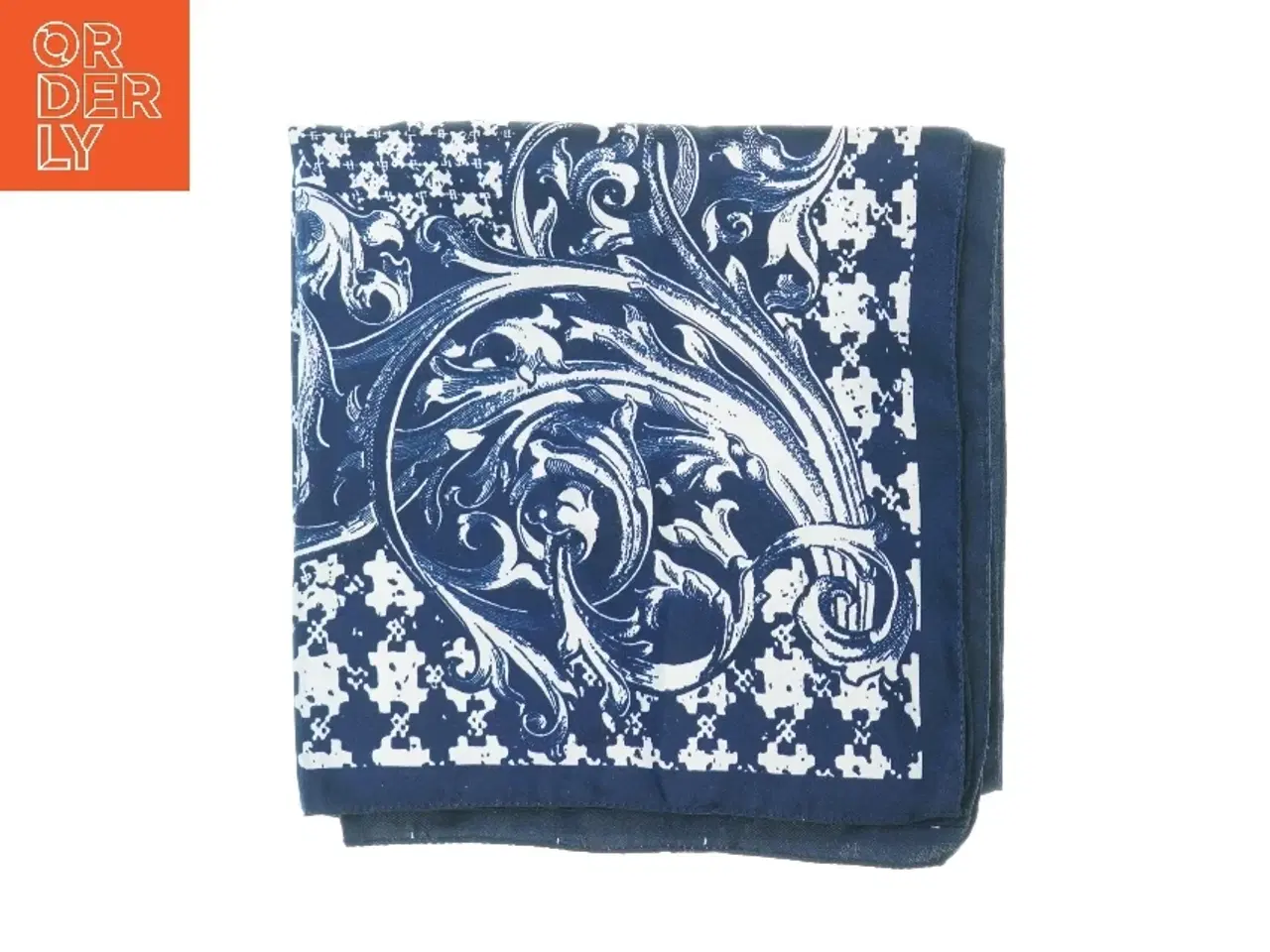 Billede 1 - Blåt og hvidt tørklæde (str. 85 x 85 cm)