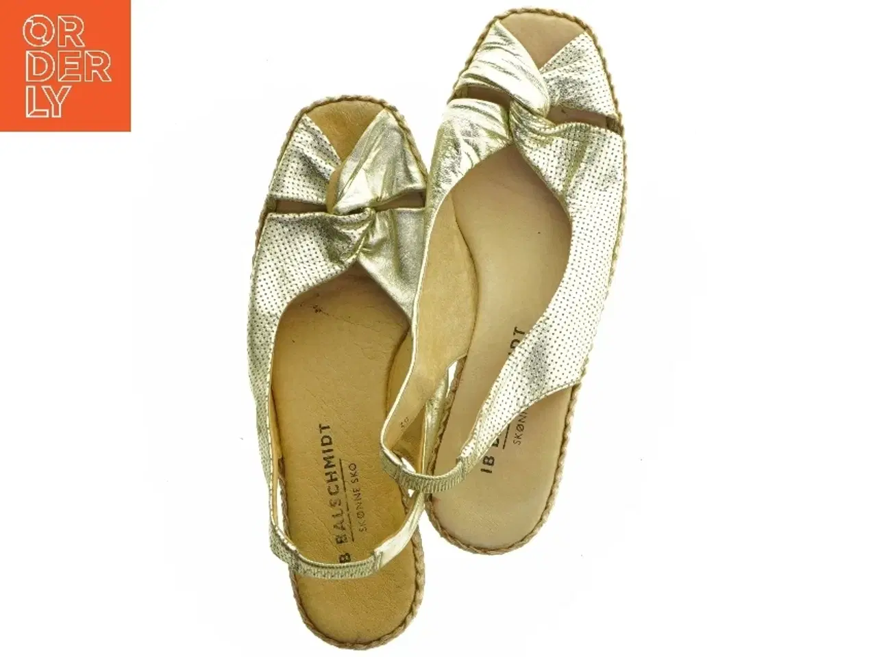 Billede 5 - Guld farvede espadriller fra Ib Balschmidt (str. 39)