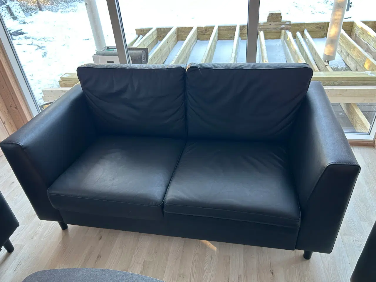 Billede 5 - Sort sofa i læder