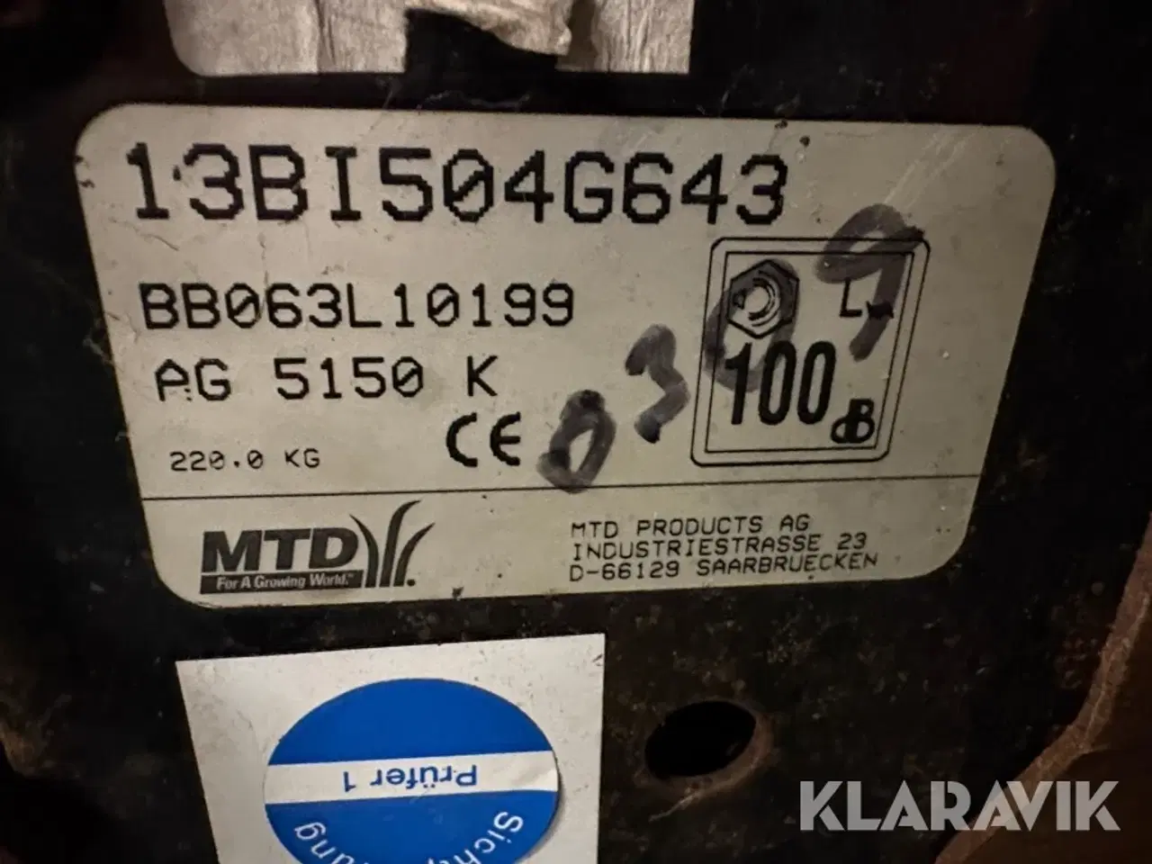 Billede 5 - Havetraktor Yard-man AG 5150 K