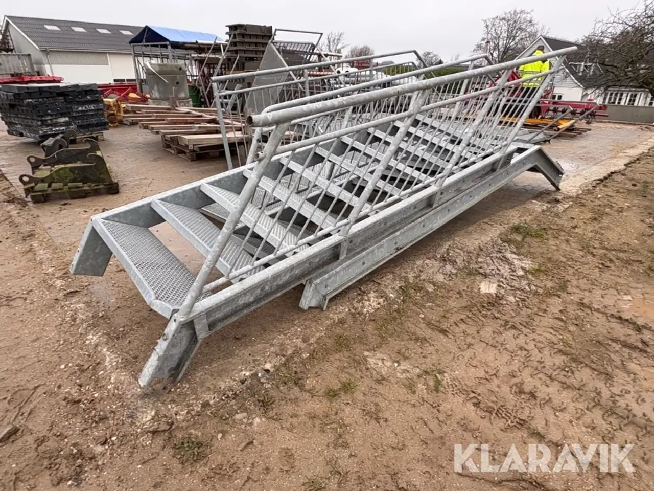 Billede 4 - Trapper plus afsats/gangbro Galvaniseret