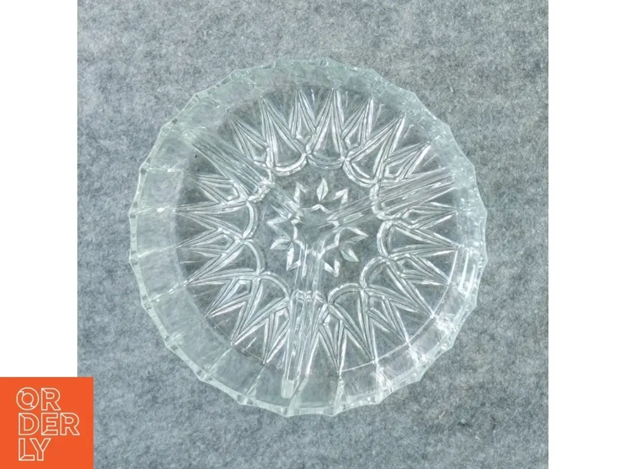 Billede 1 - Glas skål med opdeling (str. 19 x 4 cm)