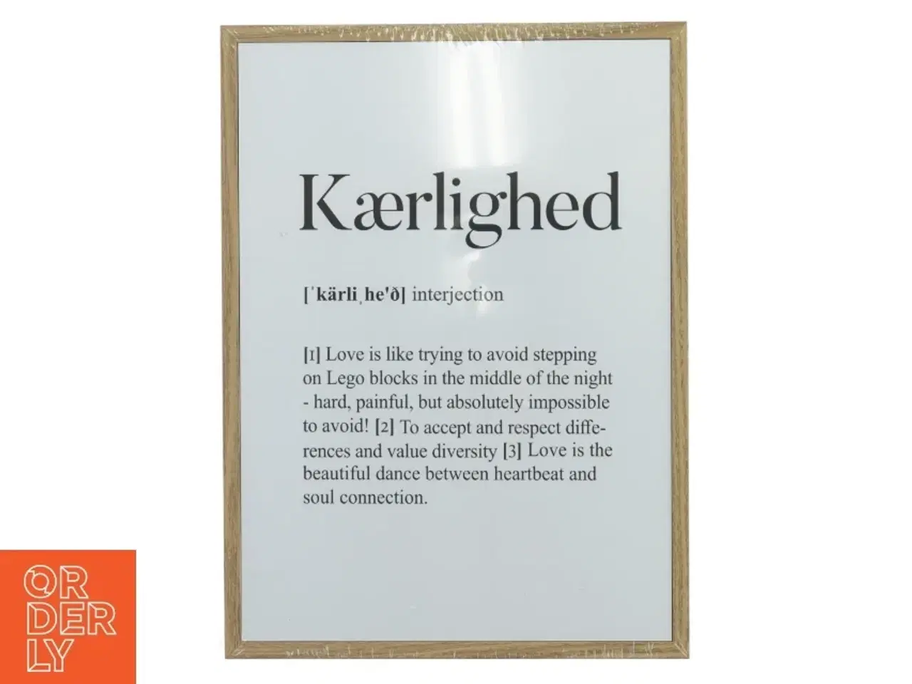 Billede 1 - Indrammet kærlighedsplakat (str. 30x22 cm)