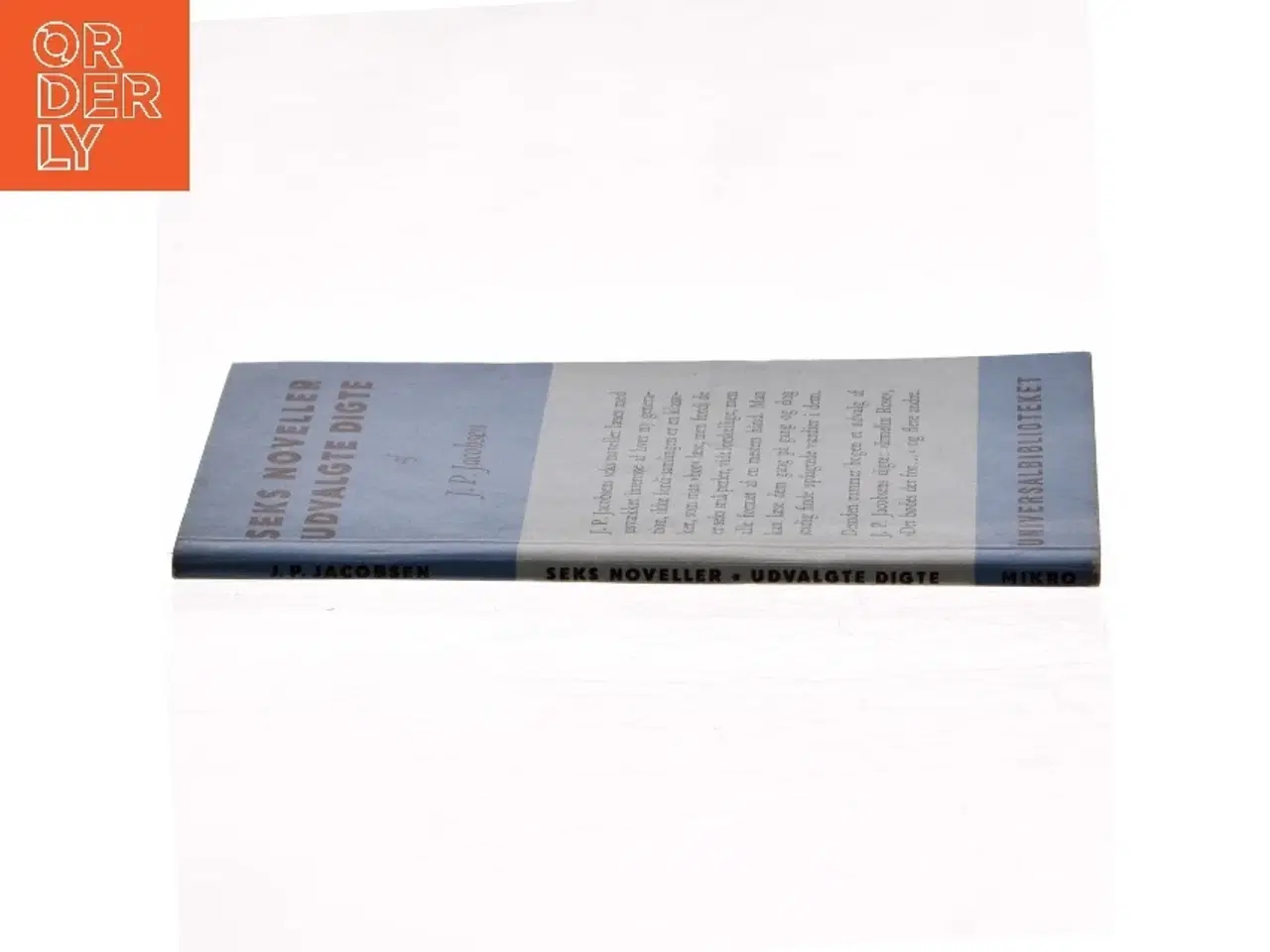 Billede 2 - Seks Noveller Udvalgte Digte af J.P. Jacobsen (Bog)