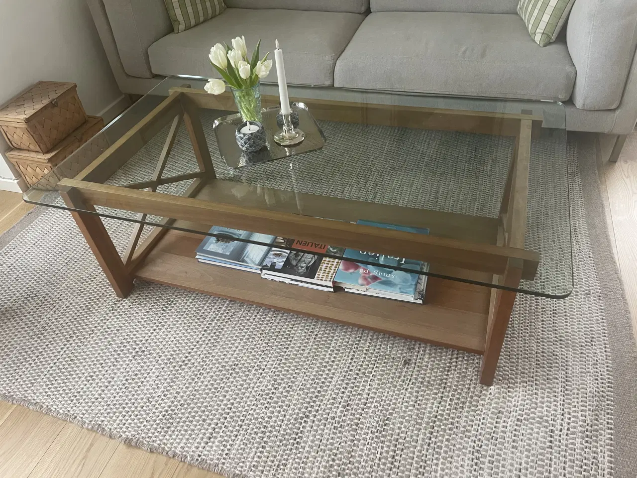 Billede 2 - Sofabord med glasplade