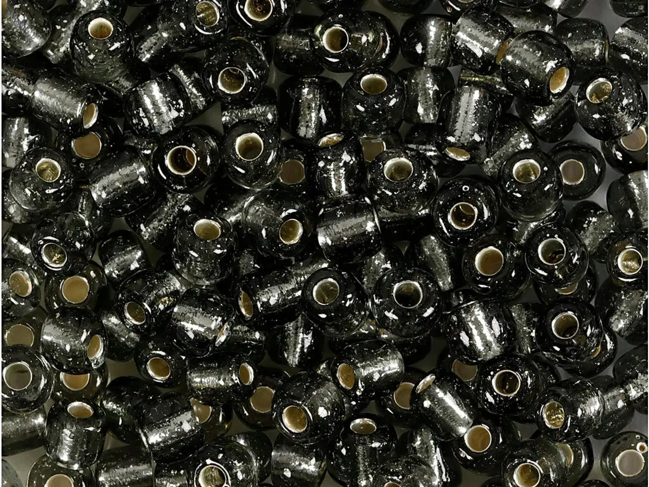 Billede 1 - Klar Grå Rocaiperler 4 mm - 25 g til Smykker