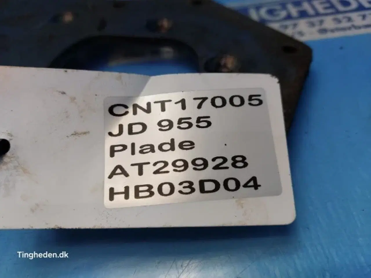 Billede 16 - John Deere 955 Motorplade AT29928