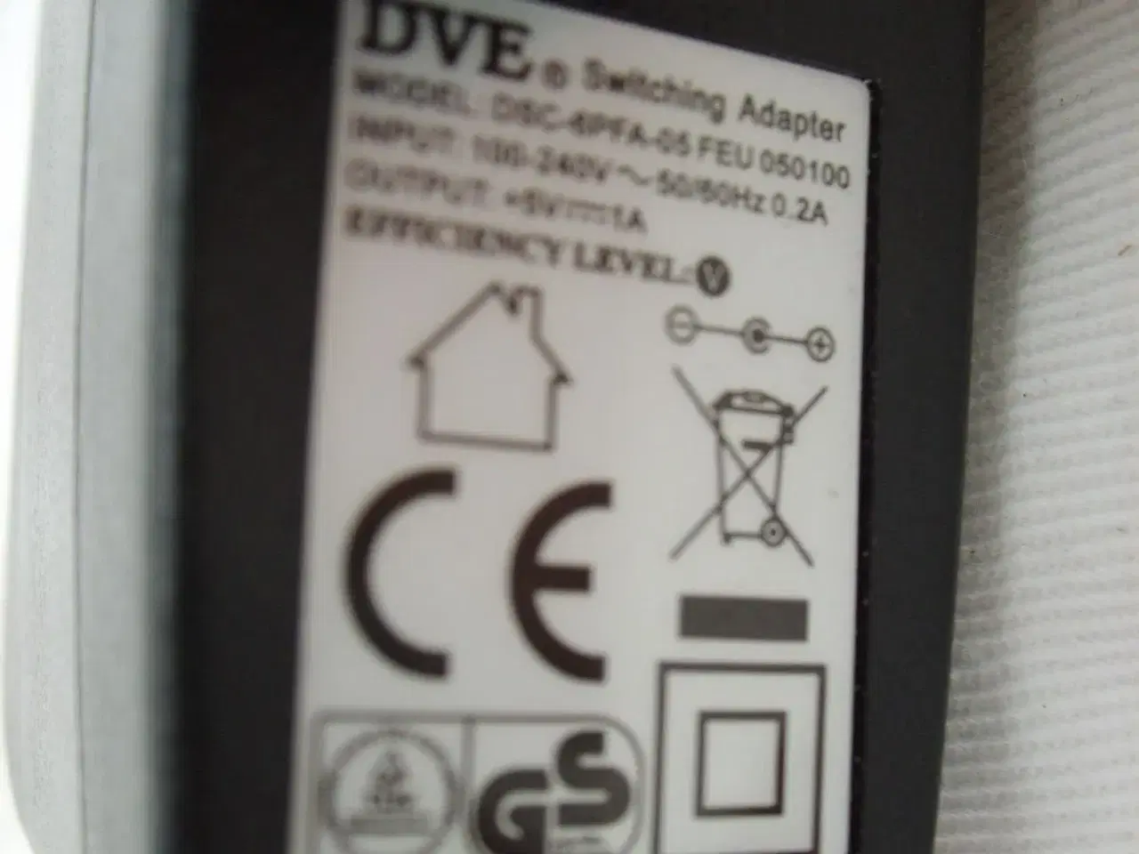 Billede 2 - Strømforsyning DVE DSC-6PFA-05 FEU 5V= 1A