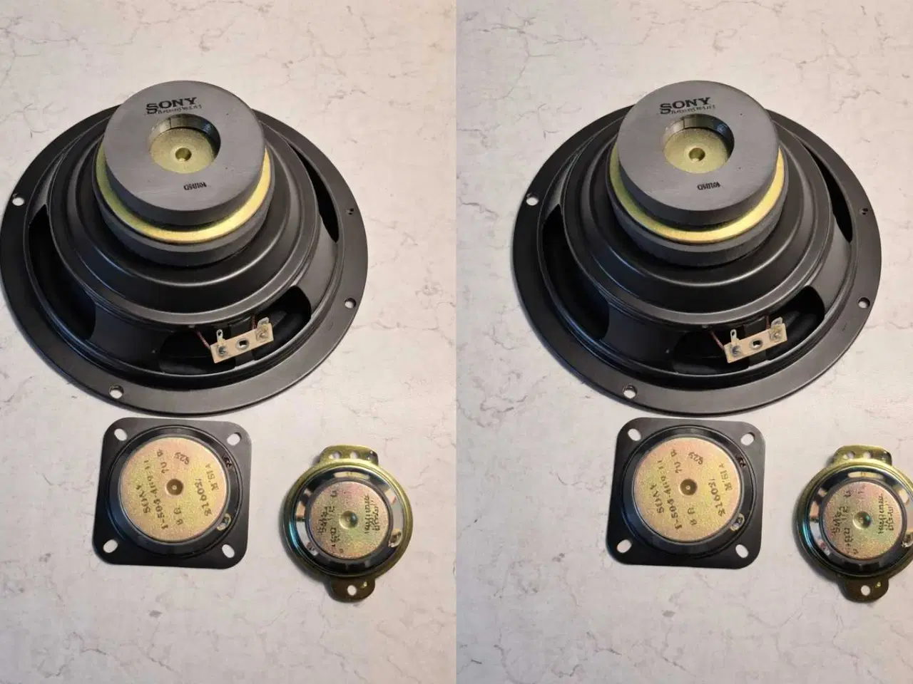 Billede 1 - Sony Højttalerelementer - 2 bashøjttalere, 2 melle