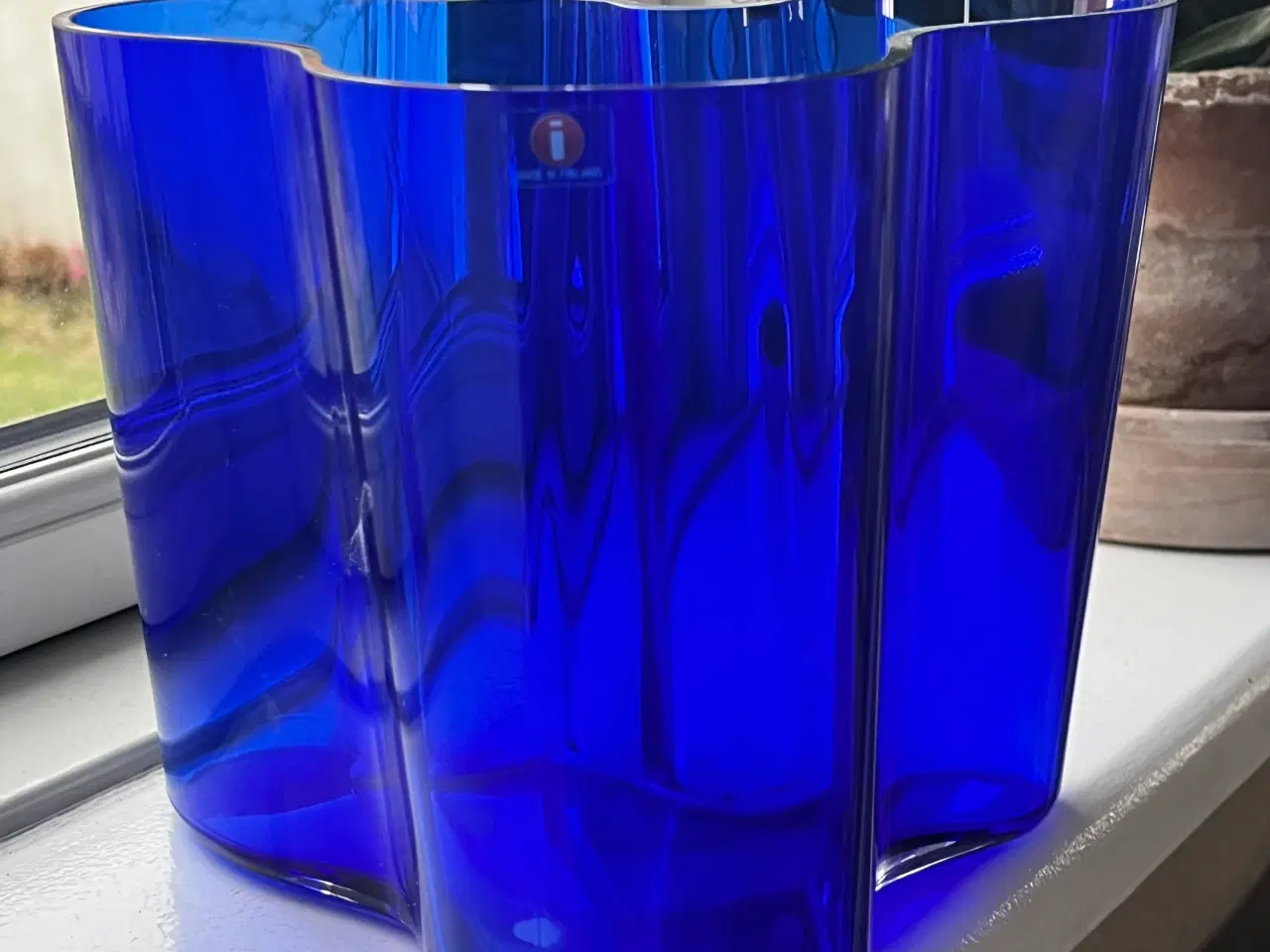 Billede 1 - Alto vase i koboltblå glas 