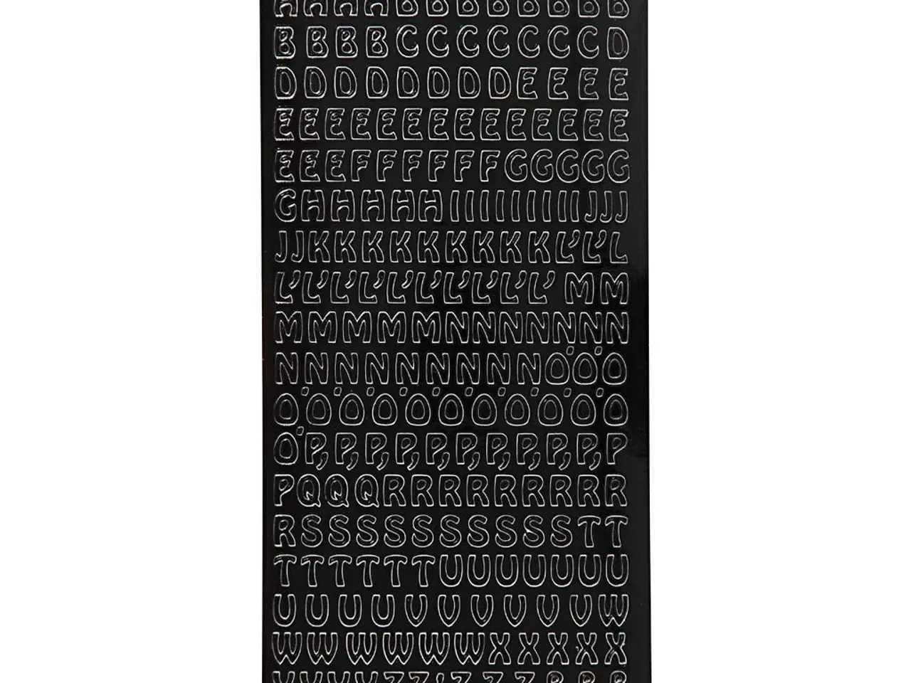 Billede 1 - Selvklæbende Stickers med Små Bogstaver - Sort 10x23 cm