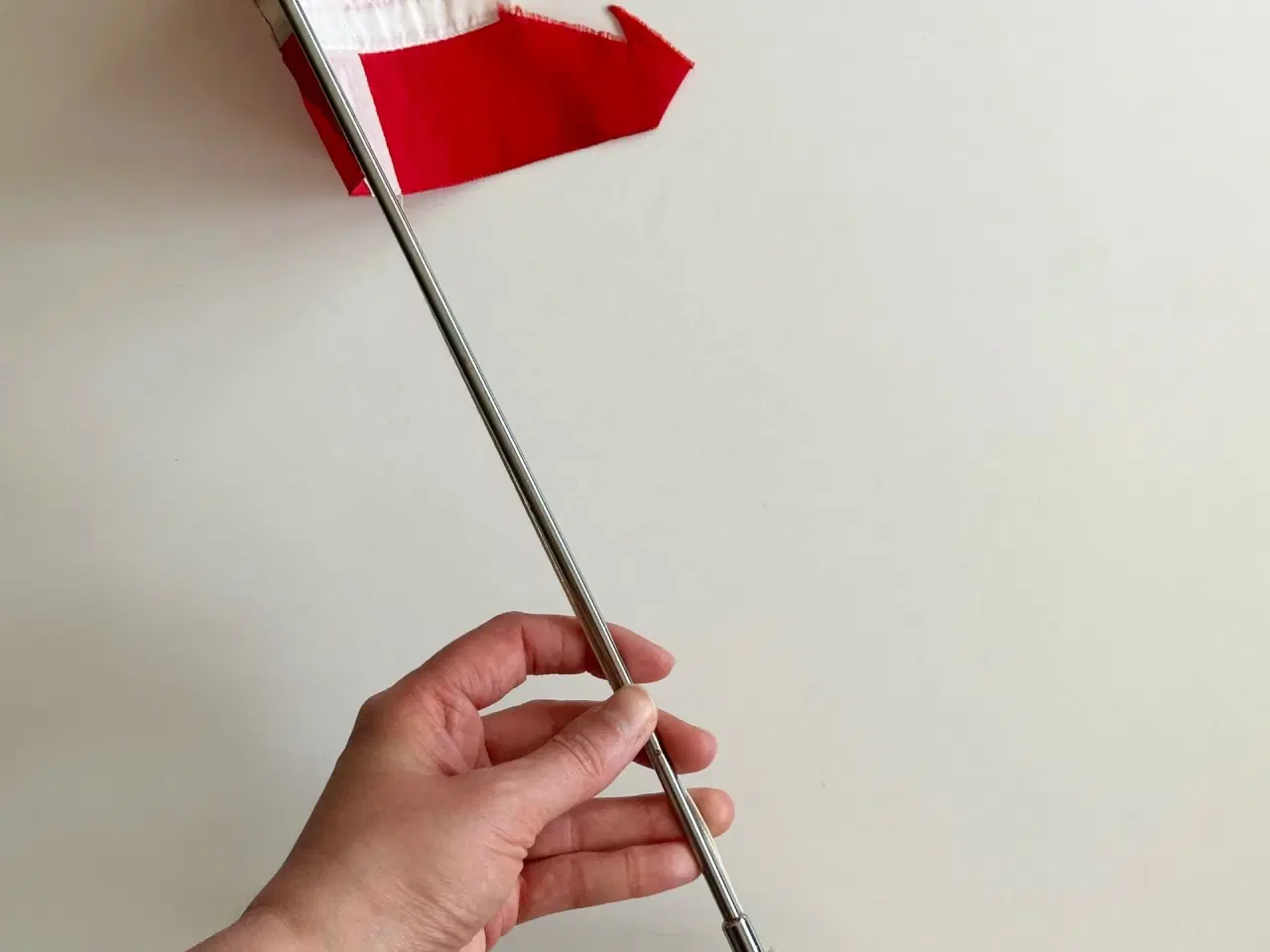 Billede 1 - Bordflag, lyserød base
