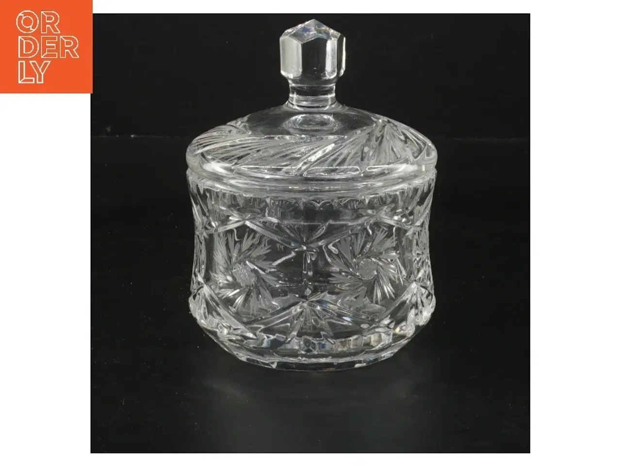 Billede 1 - Krystal sukkerskål med låg (str. Ø 10 cm)