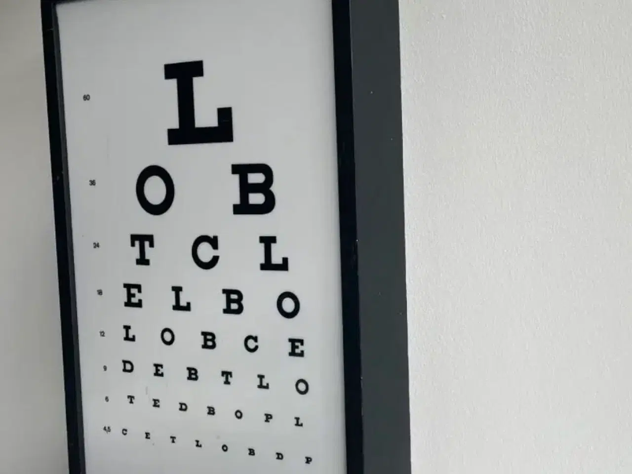 Billede 2 - Original synsprøvetavle m. lys