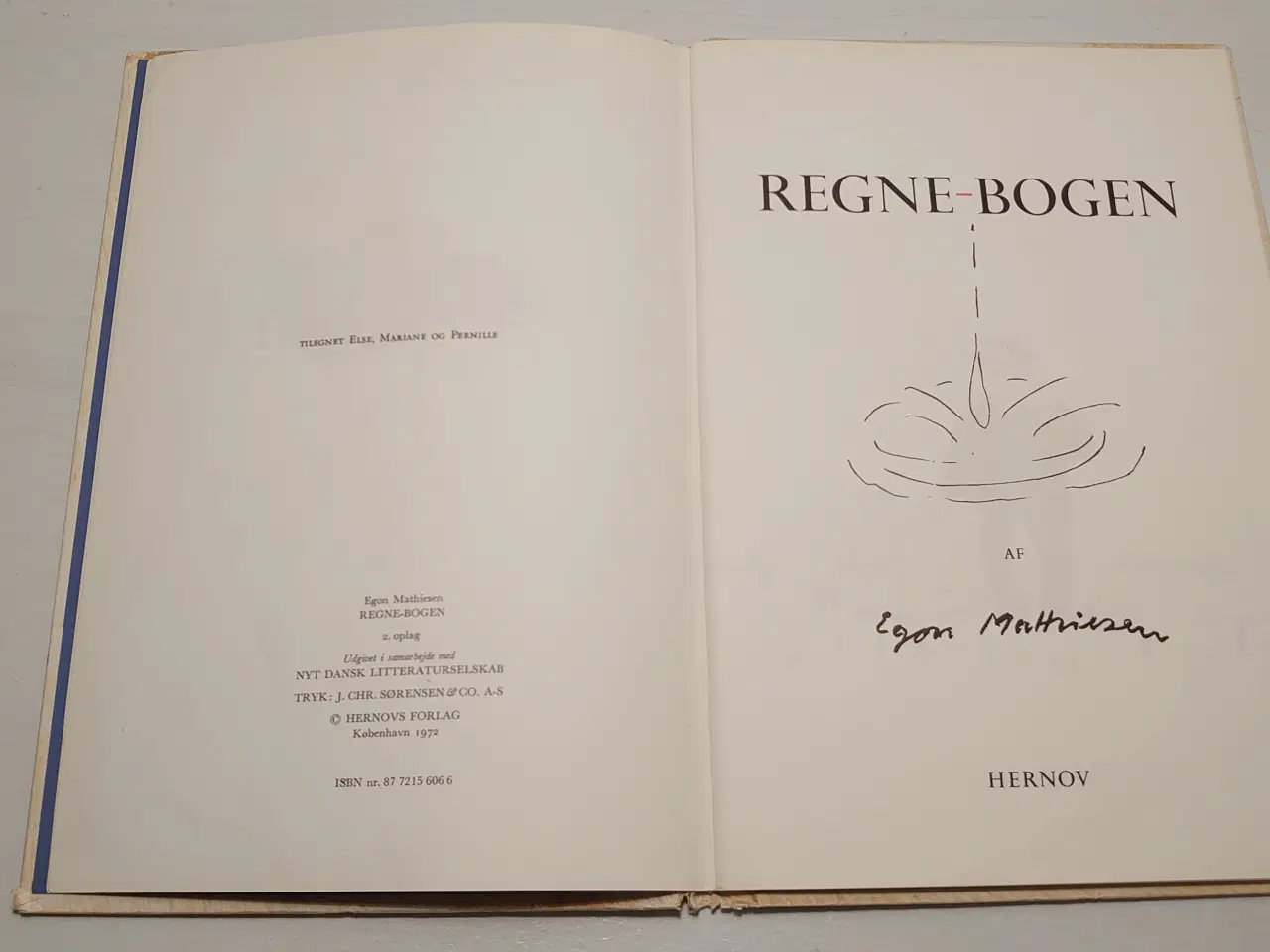 Billede 3 - Egon Mathiesen: Regne-bogen. 2.oplag 1972.