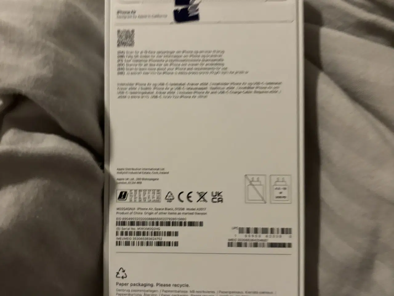 Billede 3 - SORT UÅBNET IPHONE AIR 512 GB - SKARP PRIS.