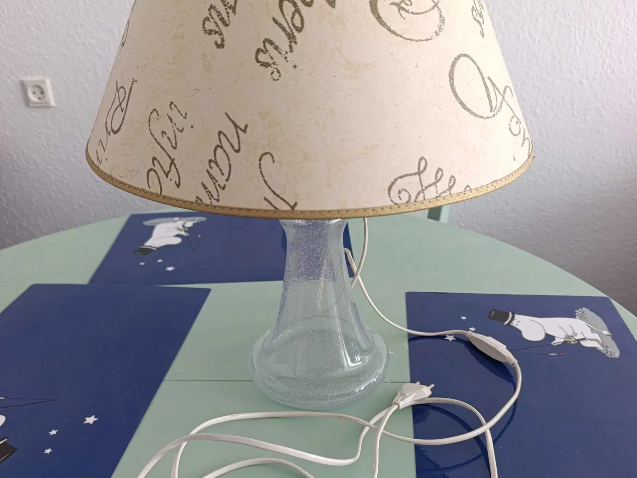 Billede 1 - Holmegaard glas bordlampe 