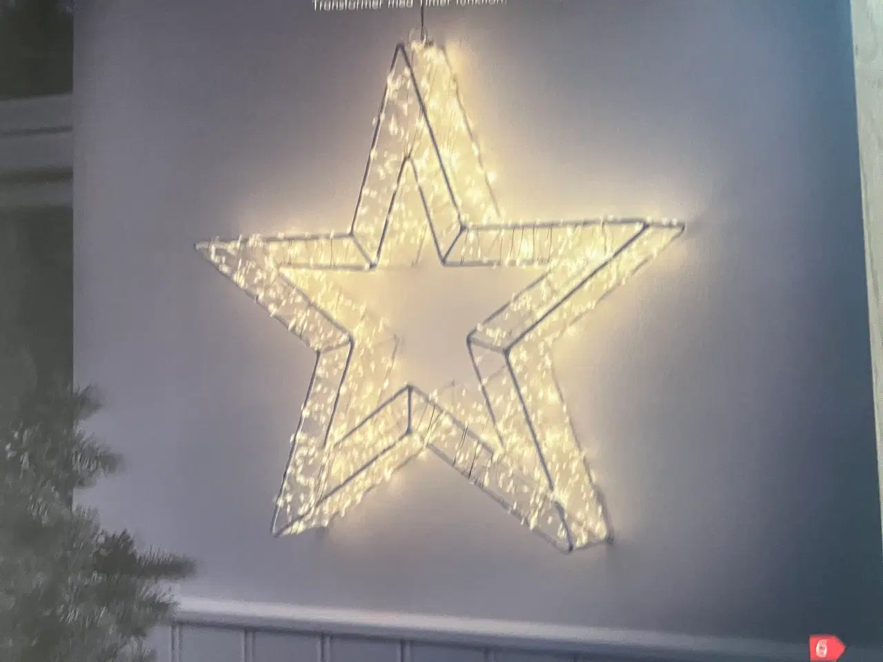 Billede 1 - LED lysstjerne, 960 varm hvide lys til strøm