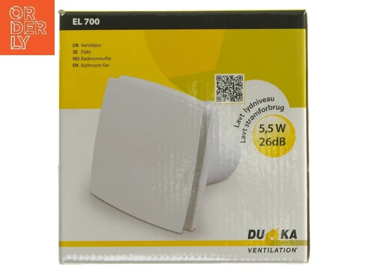 Billede 1 - Duka EL 700 badeværelsesventilator (str. 13x14 cm)