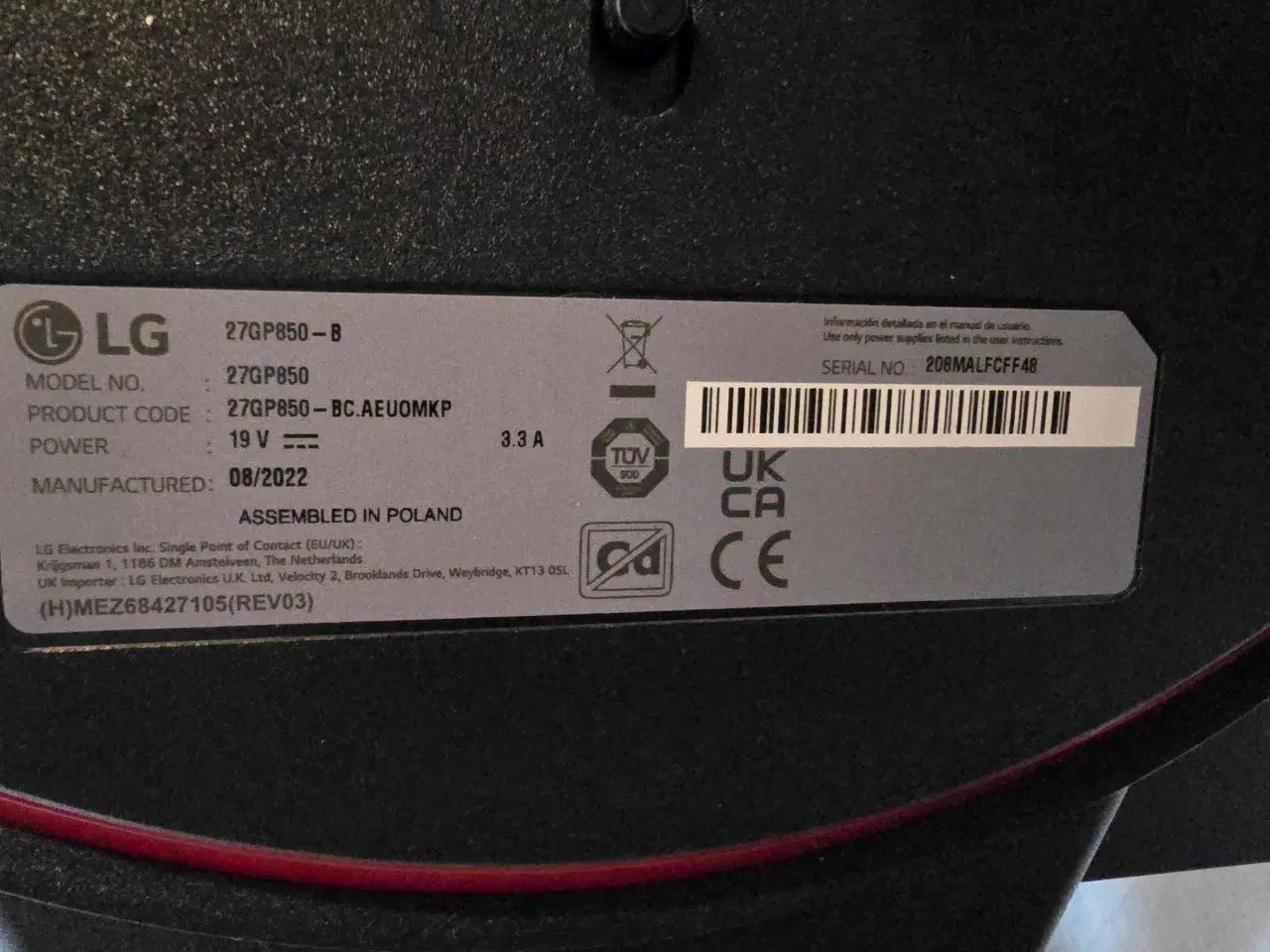 Billede 2 - LG 27GP850, 165Hz, 1440p.