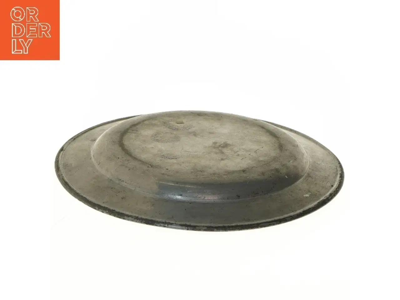 Billede 4 - Antik tin tallerken (str. Ø 24 cm)