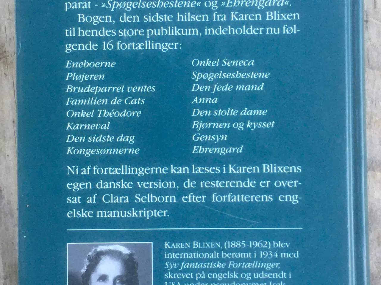 Billede 2 - Karneval og andre fortællinger, Karen Blixen