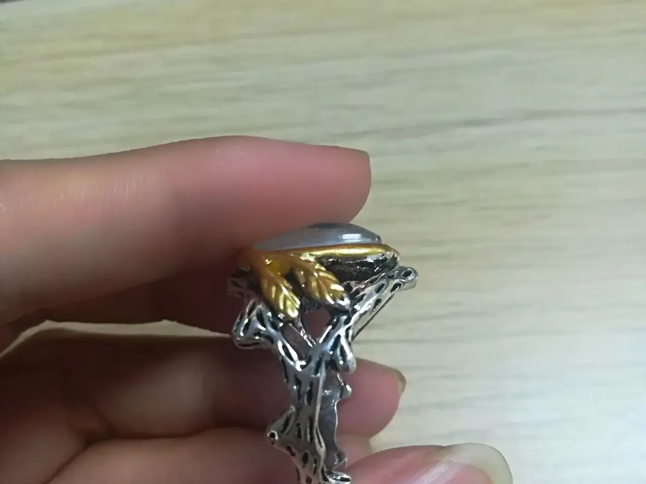 Billede 3 - White Fire Opal krystal Ring