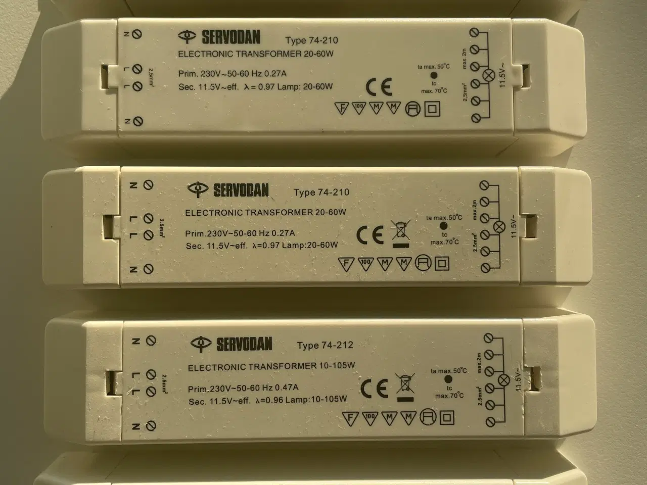 Billede 1 - Transformere Servodan til halogen skabslys 12v