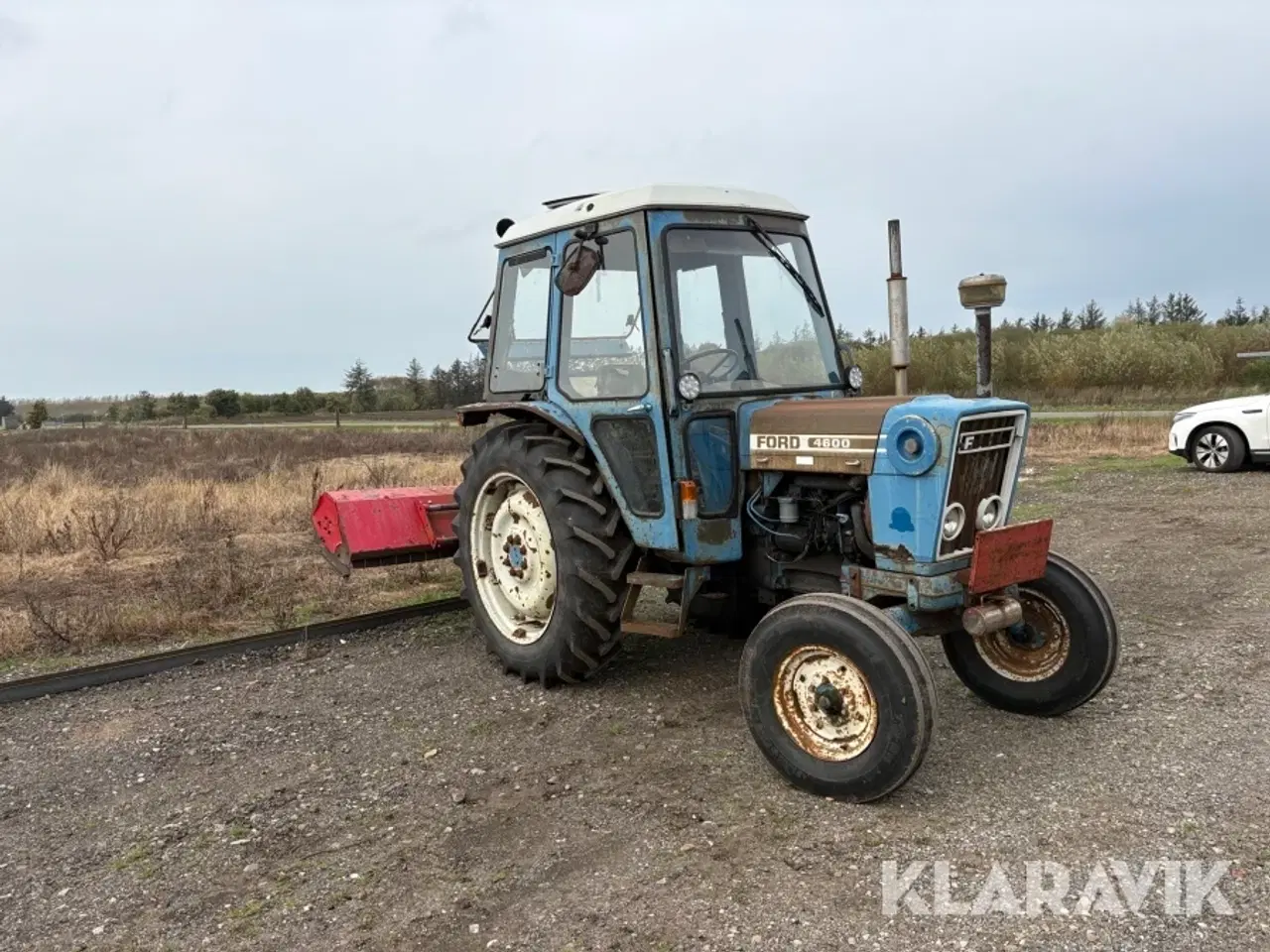 Billede 7 - Traktor Ford 4600 , med slagleklipper