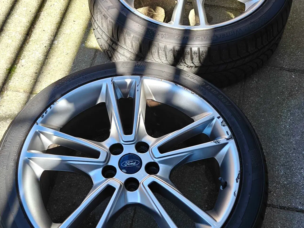 Billede 1 - Originale Ford alufælge med Kumho Wintercraft dæk