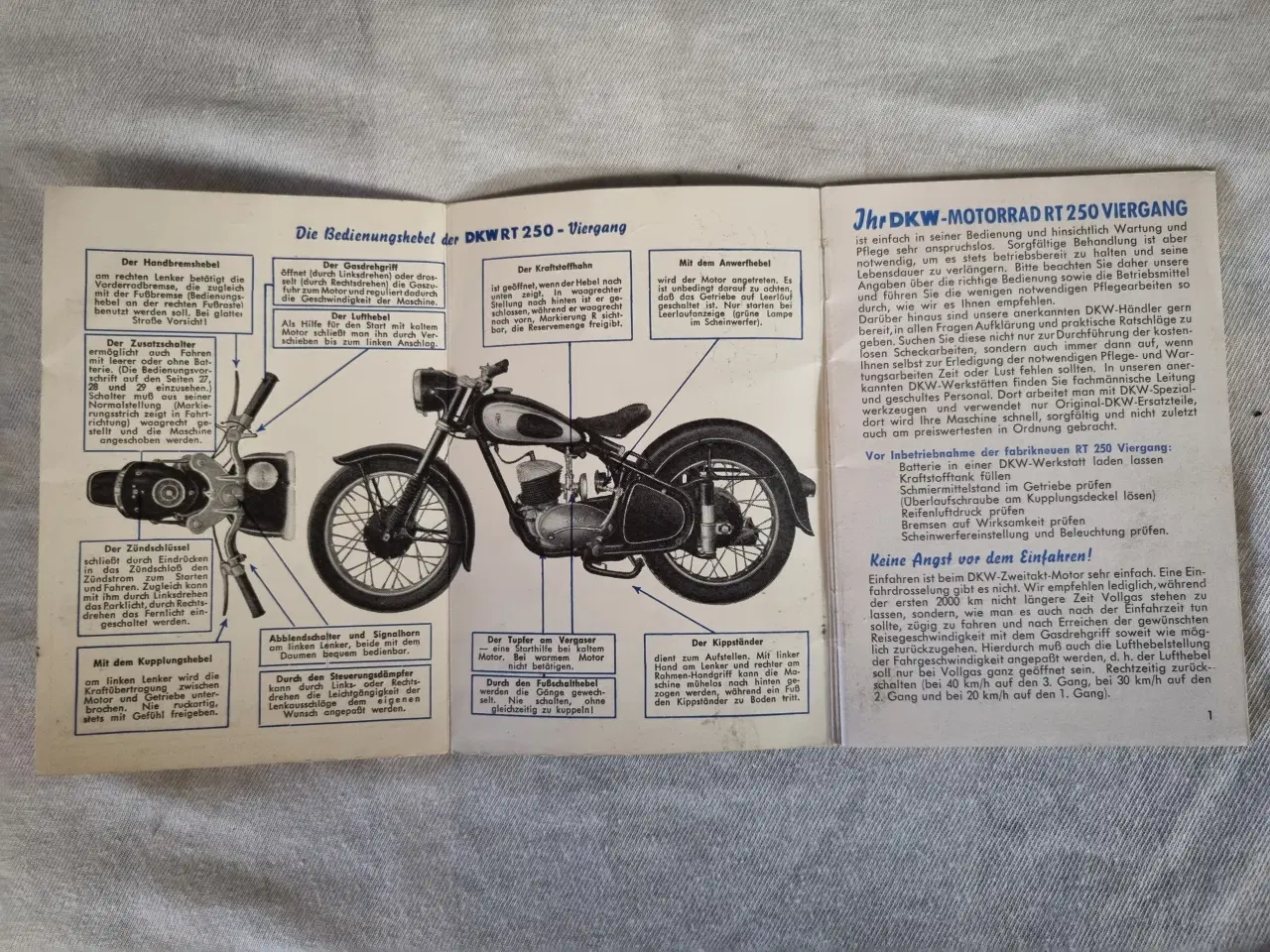 Billede 2 - DKW RT250 instruktionsbog