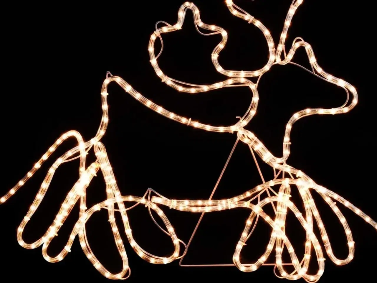 Billede 3 - Juledisplay med 4 rensdyr og slæde XXL 1548 LED'er 500x80 cm