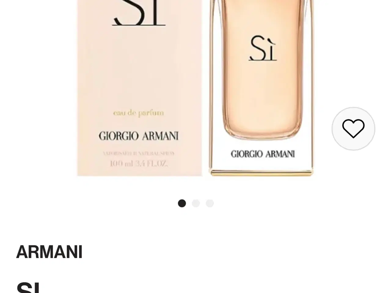 Billede 2 - Ubrugt GIORGIO ARMANI Eau de parfum 100 ml sælges