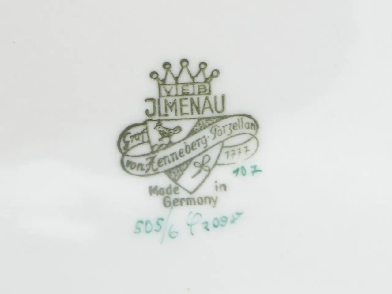 Billede 10 - Stor vintage tysk håndemaljeret porcelænsskål fra 