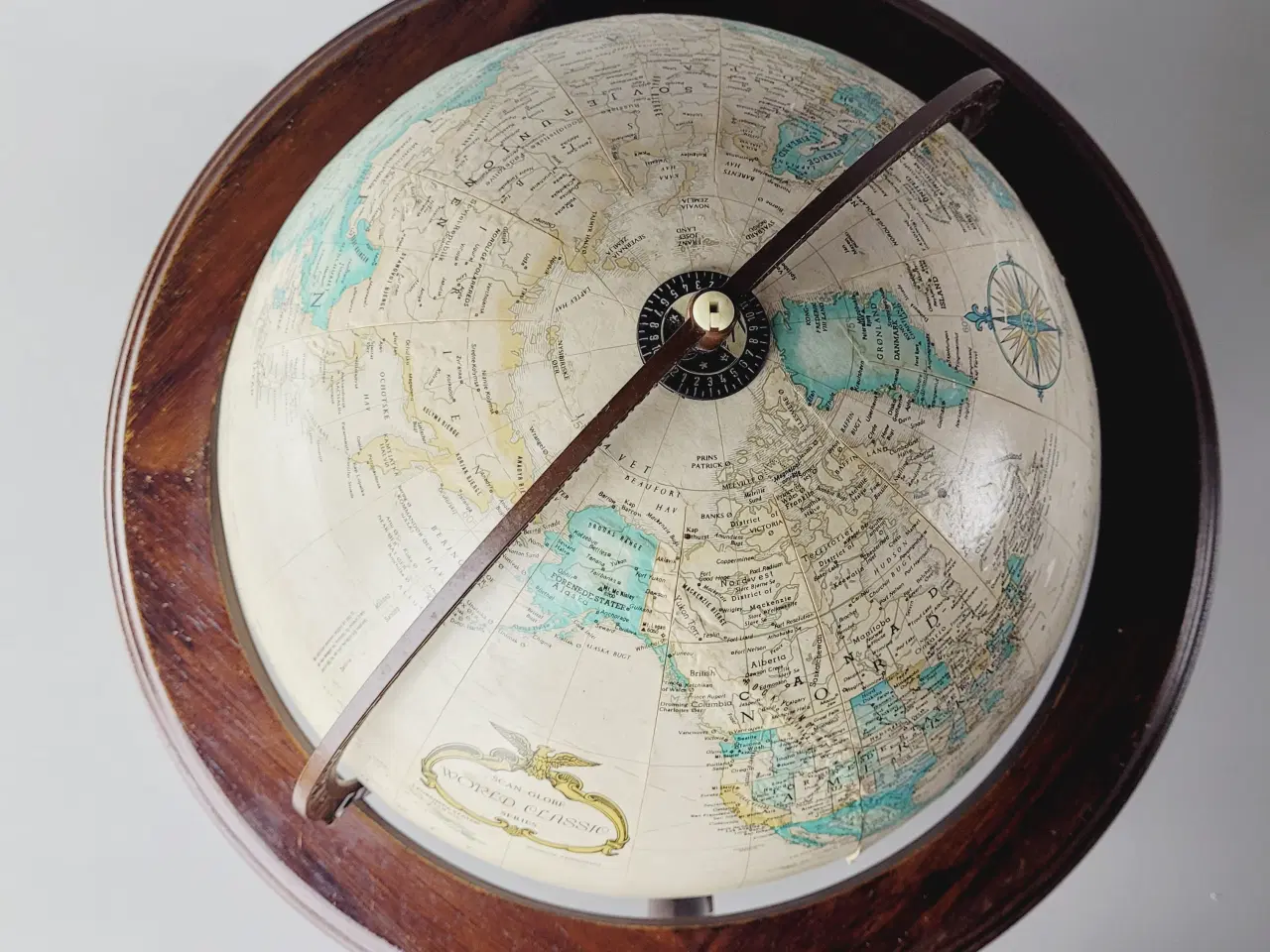 Billede 5 - ⭐️· Vintage Globus på Træstander – ScanGlobe World