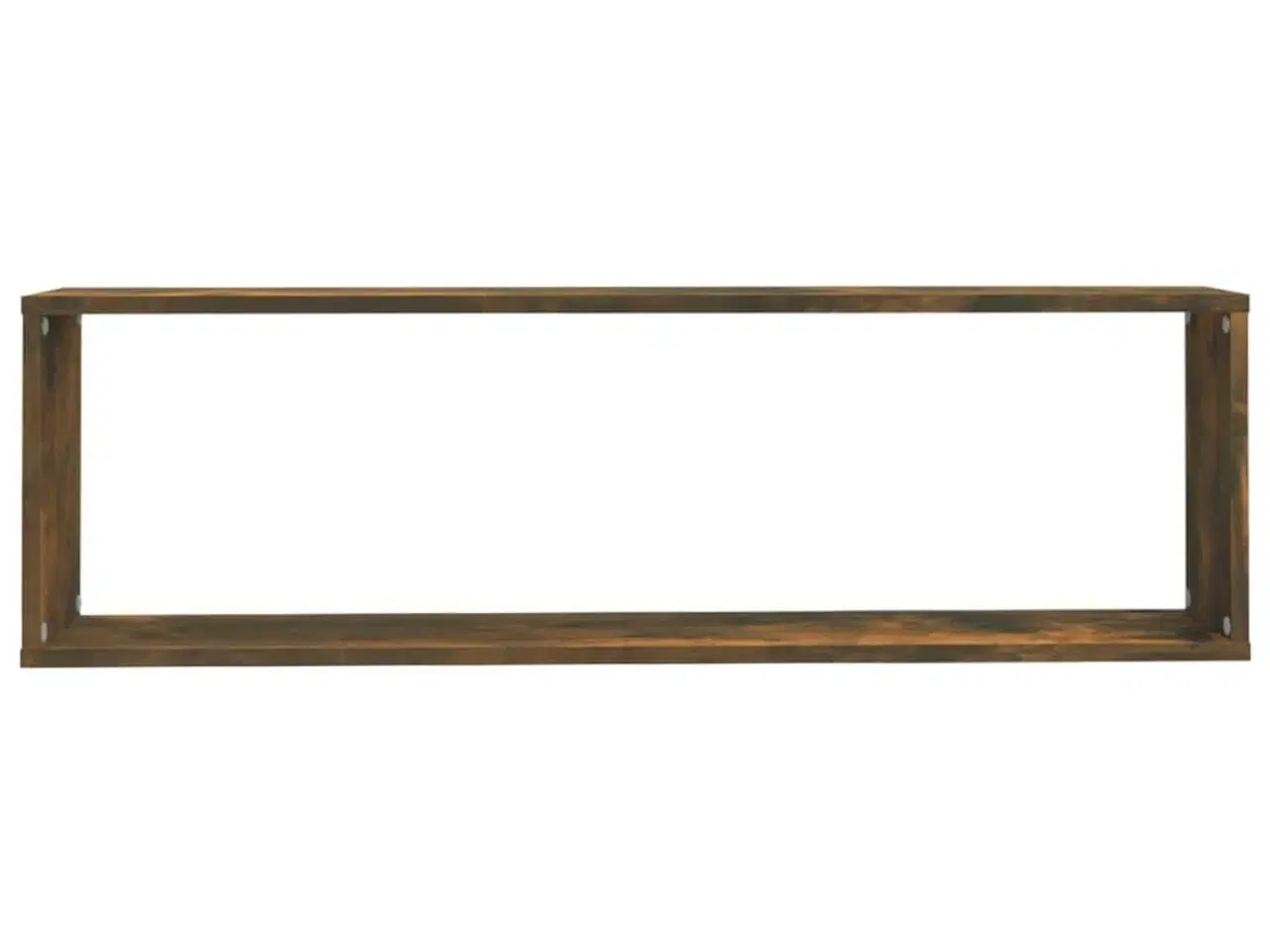 Billede 6 - Væghylder 2 stk. 100x15x30 cm konstrueret træ røget egetræ