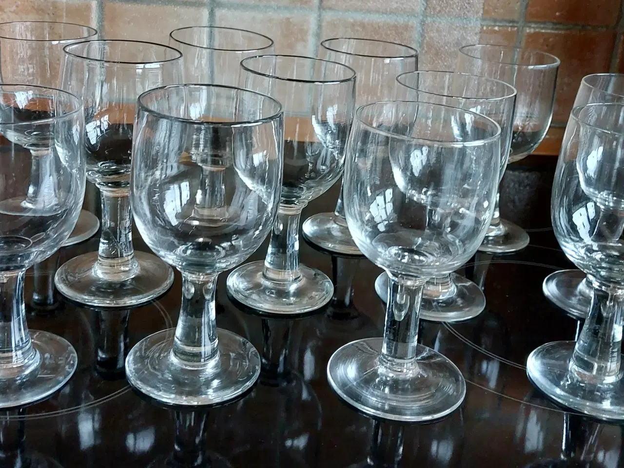 Billede 1 - 12 stk. antikke rødvin glas - 1920erne