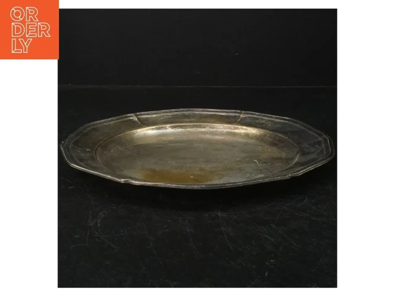 Billede 2 - Sølvfarvet bakke (str. Ø. 27 cm)