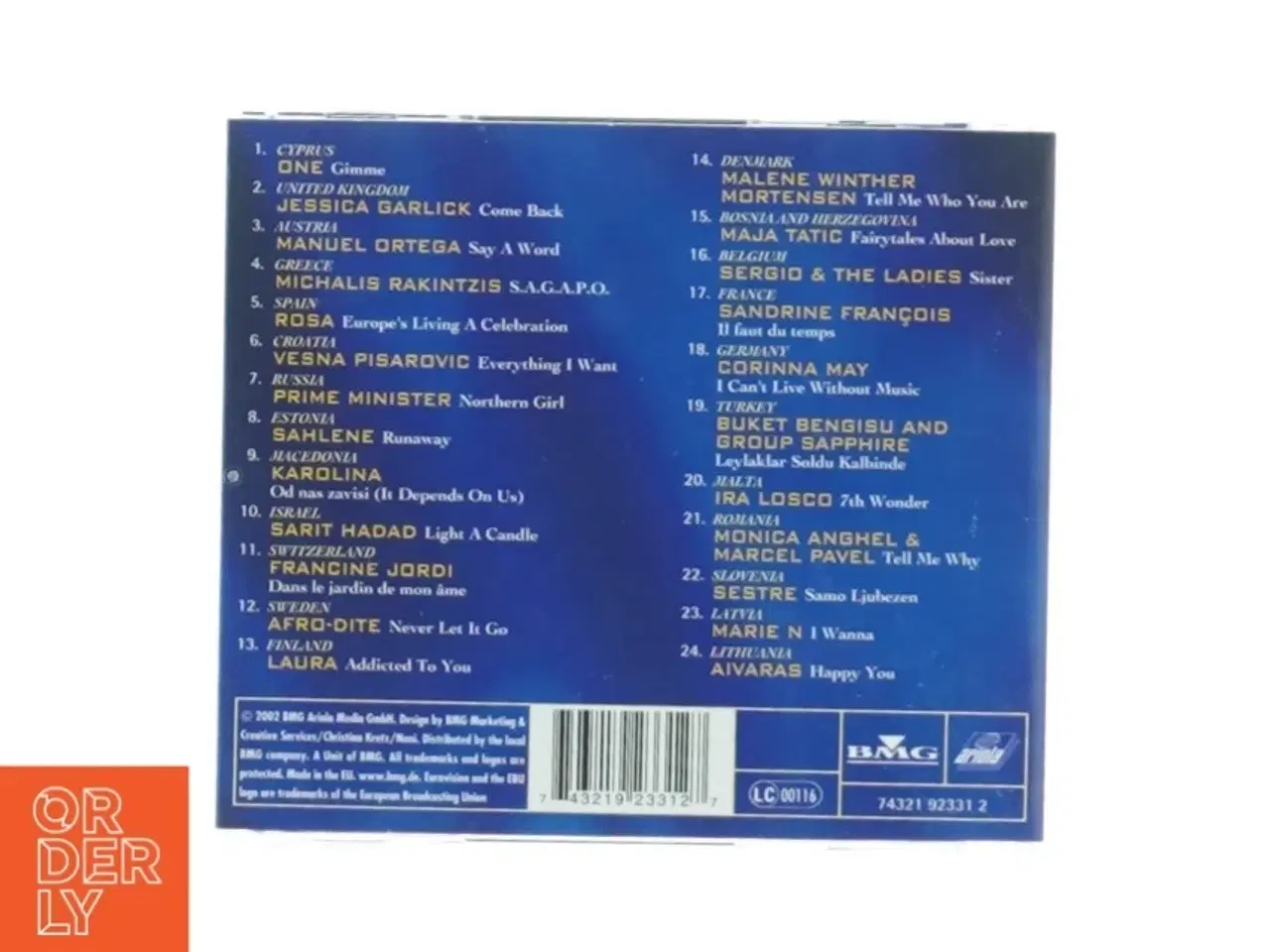 Billede 2 - Eurovision Song Contest 2002 CD fra Eurovision