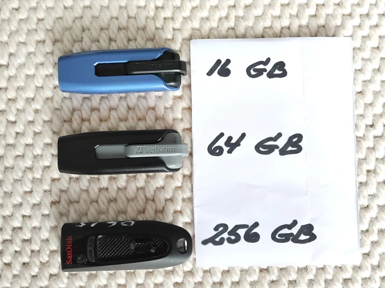 Billede 1 - Sandisk 3.0 usb stik 256 GB, Verbatim STORE N GO