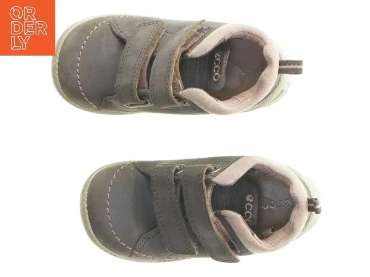 Billede 2 - Grå og pink børnesko med velcro fra Ecco (str. 23)