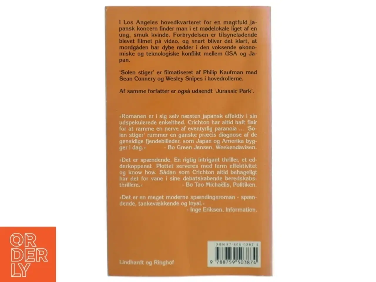 Billede 2 - Solen stiger af Michael Crichton (Bog)