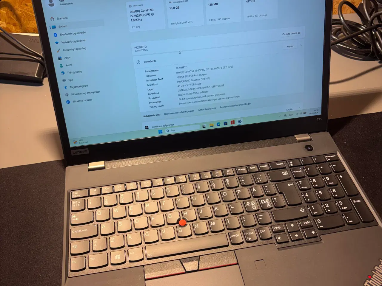 Billede 1 - Lenovo ThinkPad T15 Gen 1