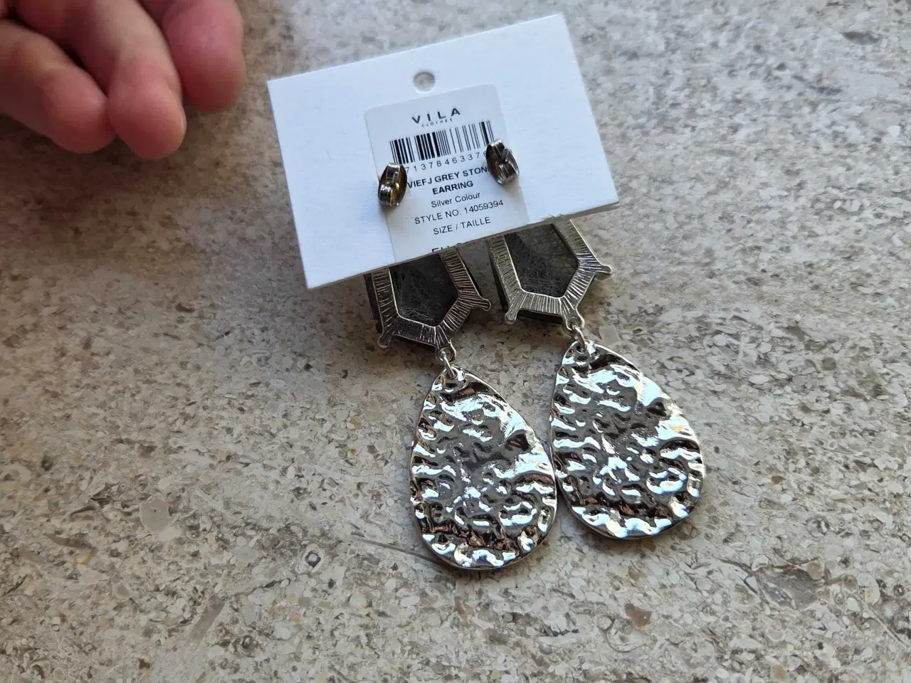 Billede 4 - Vila grey stone øreringe