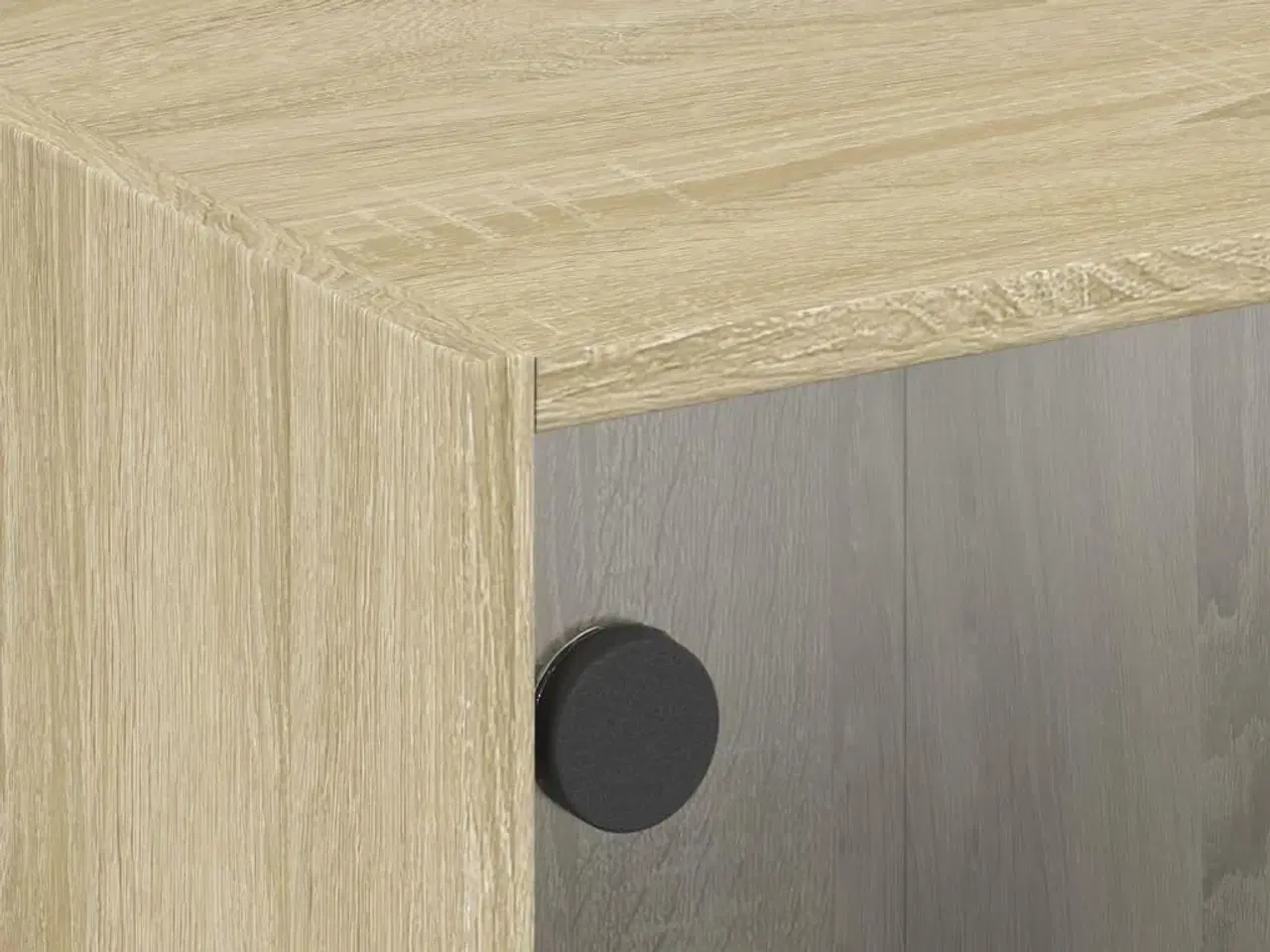 Billede 9 - Skab med glaslåger 35x37x75,5 cm sonoma-eg