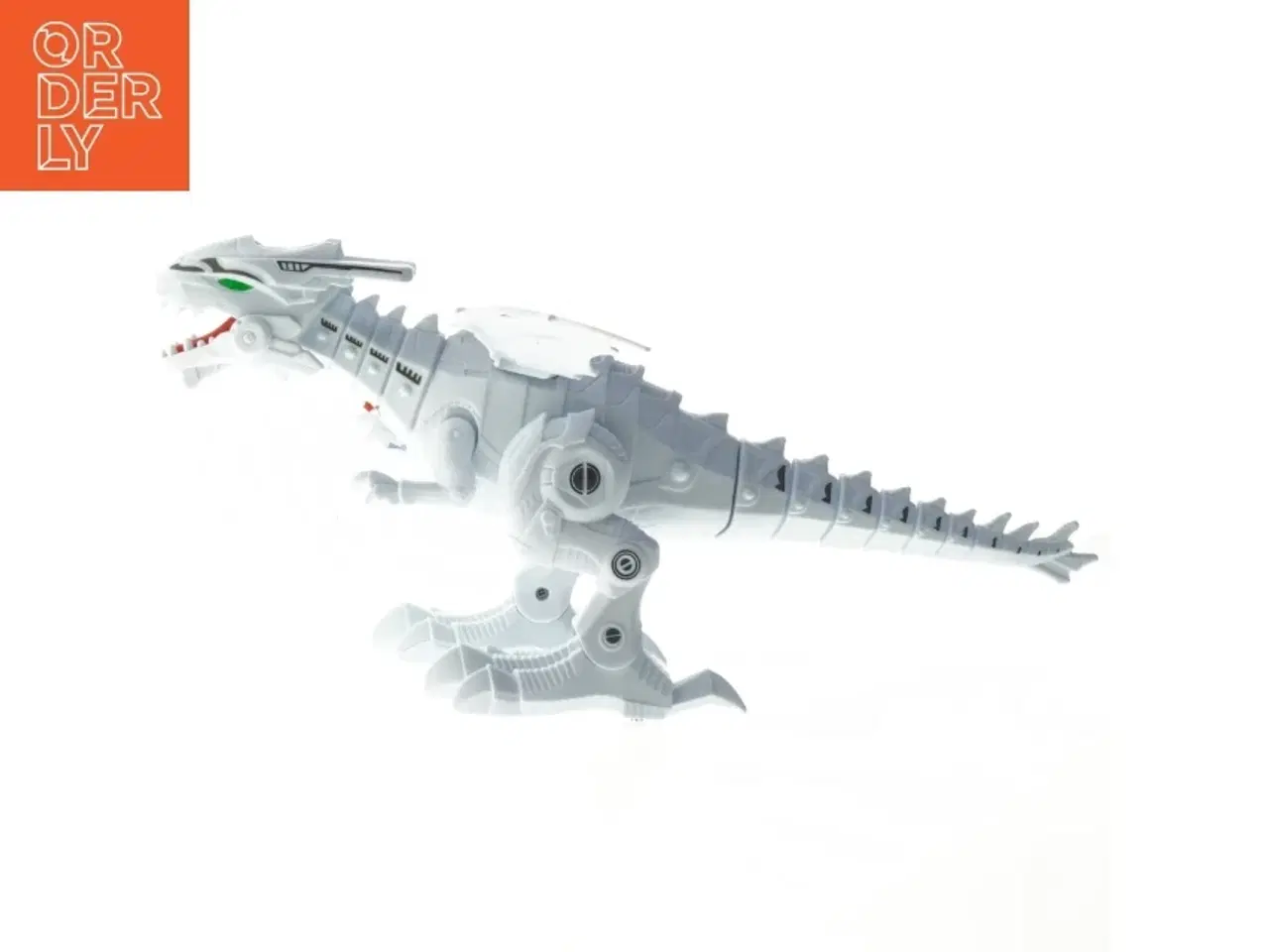 Billede 1 - Hvid legetøjsdinosaur (str. 32 cm)