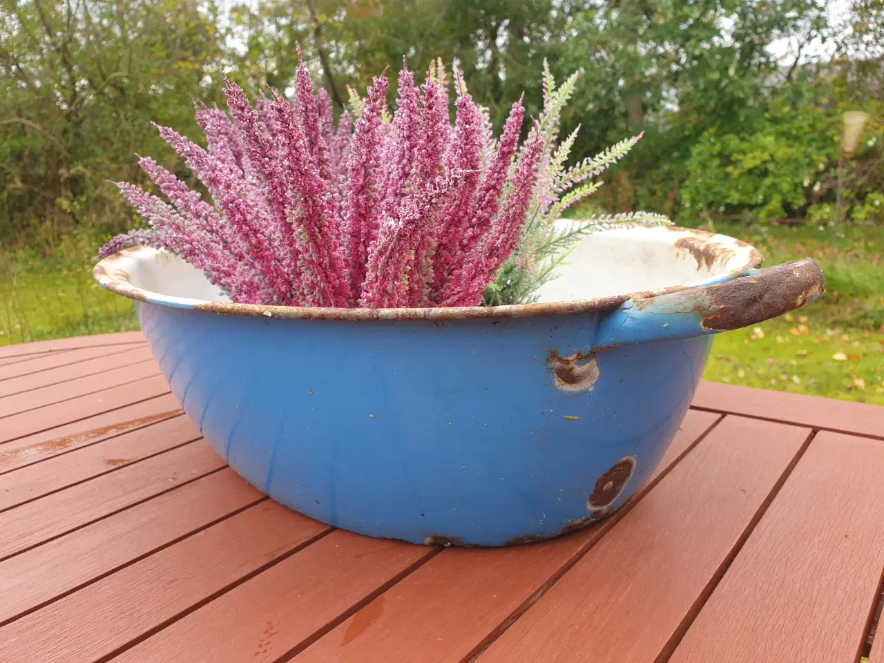 Billede 8 - Forår! Plant i disse gamle emaljerede kar, kander